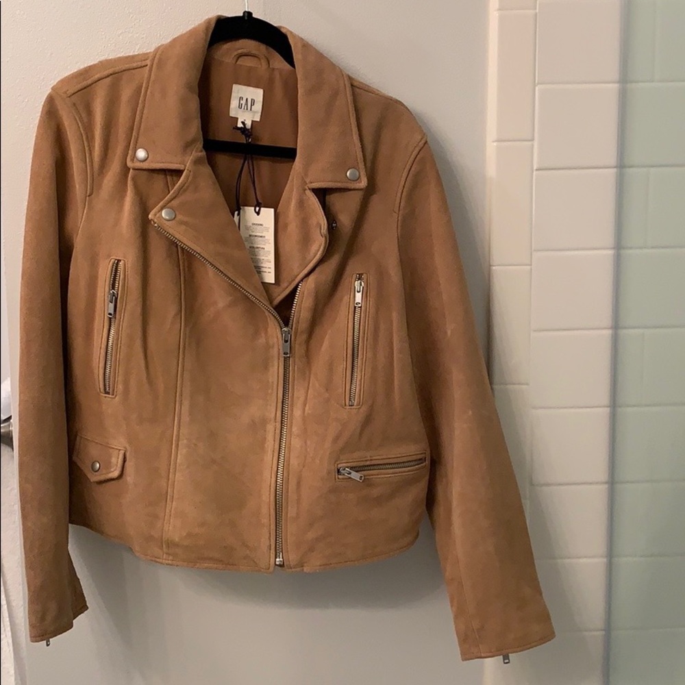 Genuine Suede Moto Biker Jacket